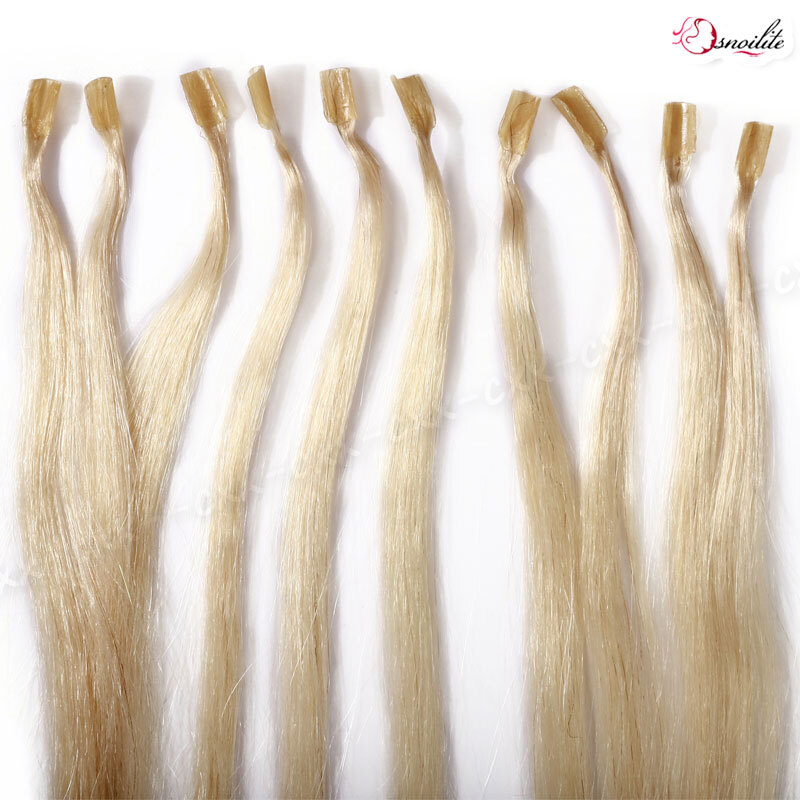 200 Pre Glue Bond U Nail Tip Straight Remy Human Hair Extensions Pre Bonded Glue