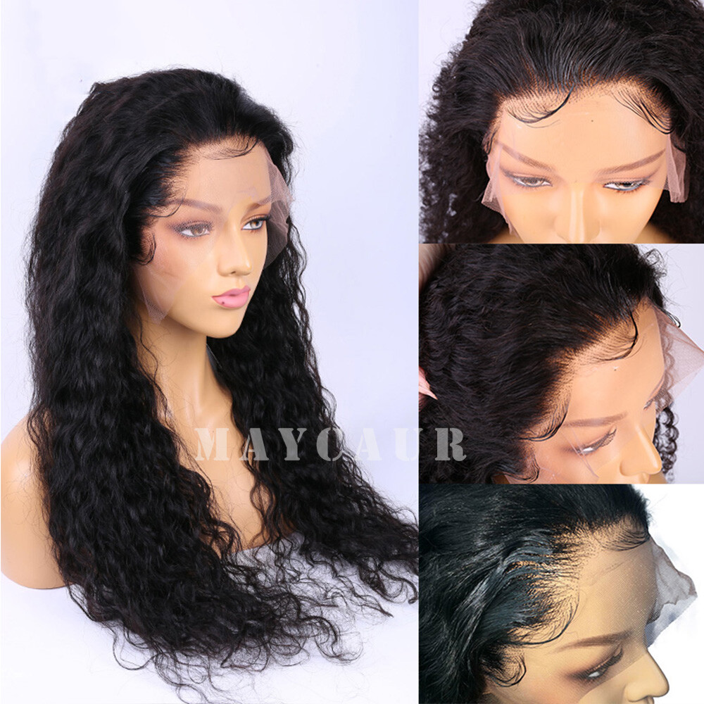 Brazilian High Density Lace Front Wig Synthetic Loose Curly Wave Long Black Hair