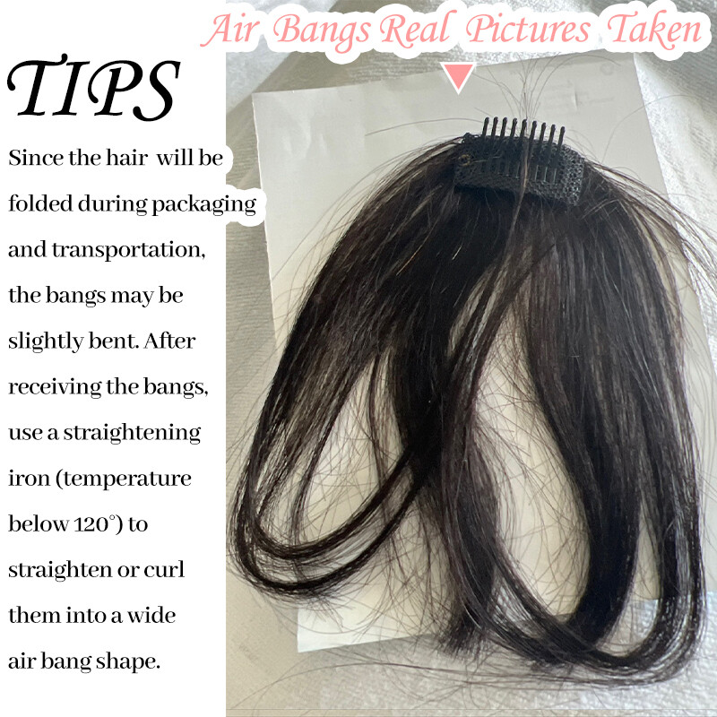 Thin/Thick Fringe Bangs Clip In 100% Remy Human Hair Extensions Hairpiece Topper