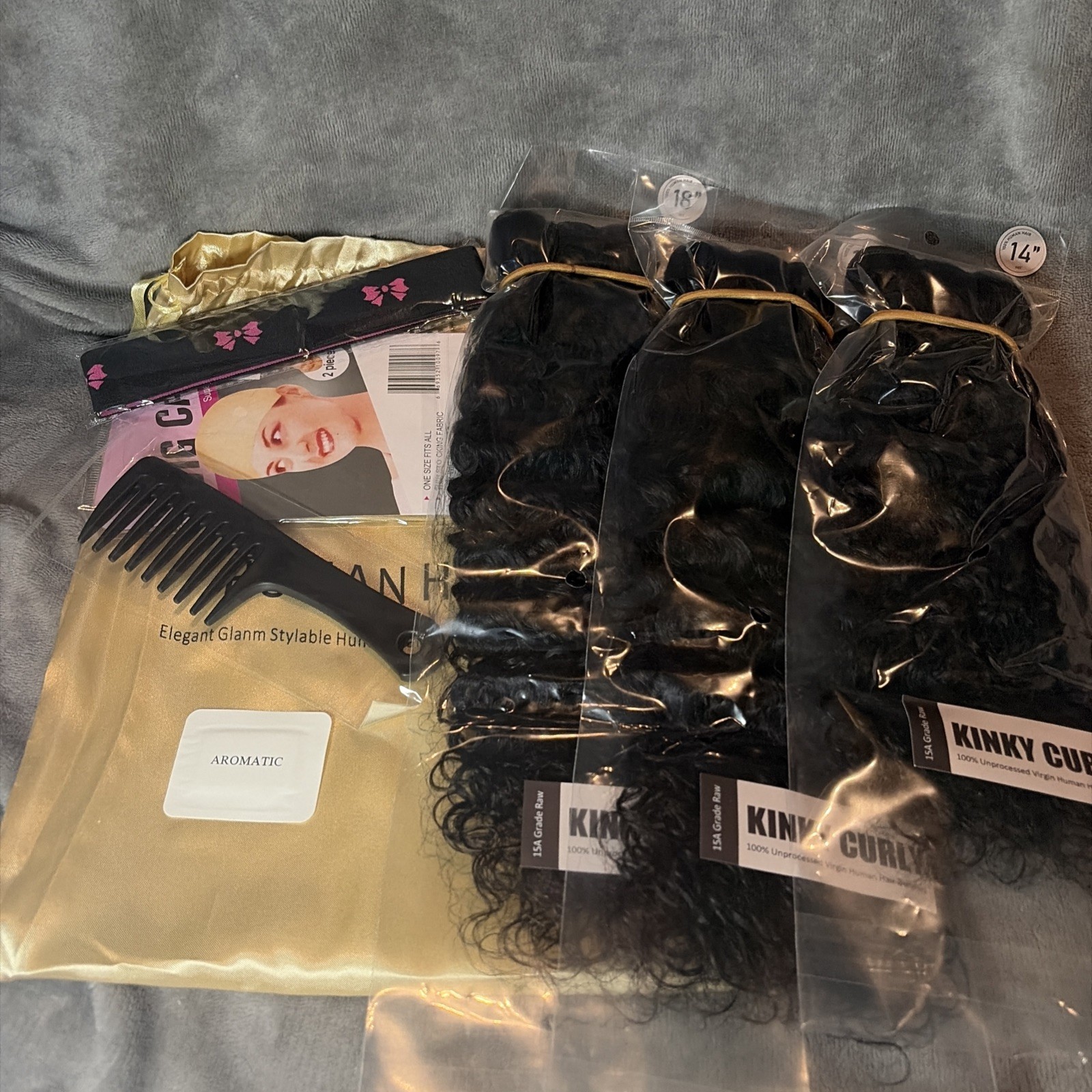Kinky Curly Bundle 100% Human Hair 14 16 18 Inch 15A Raw Unprocessed Virgin Hair