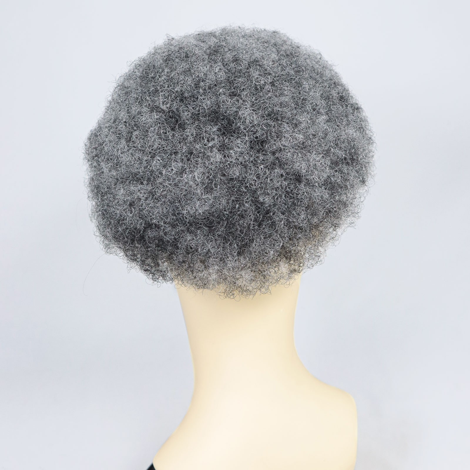 Afro Curly Mens Toupee Full Lace African American Human Hair Systems Replacement