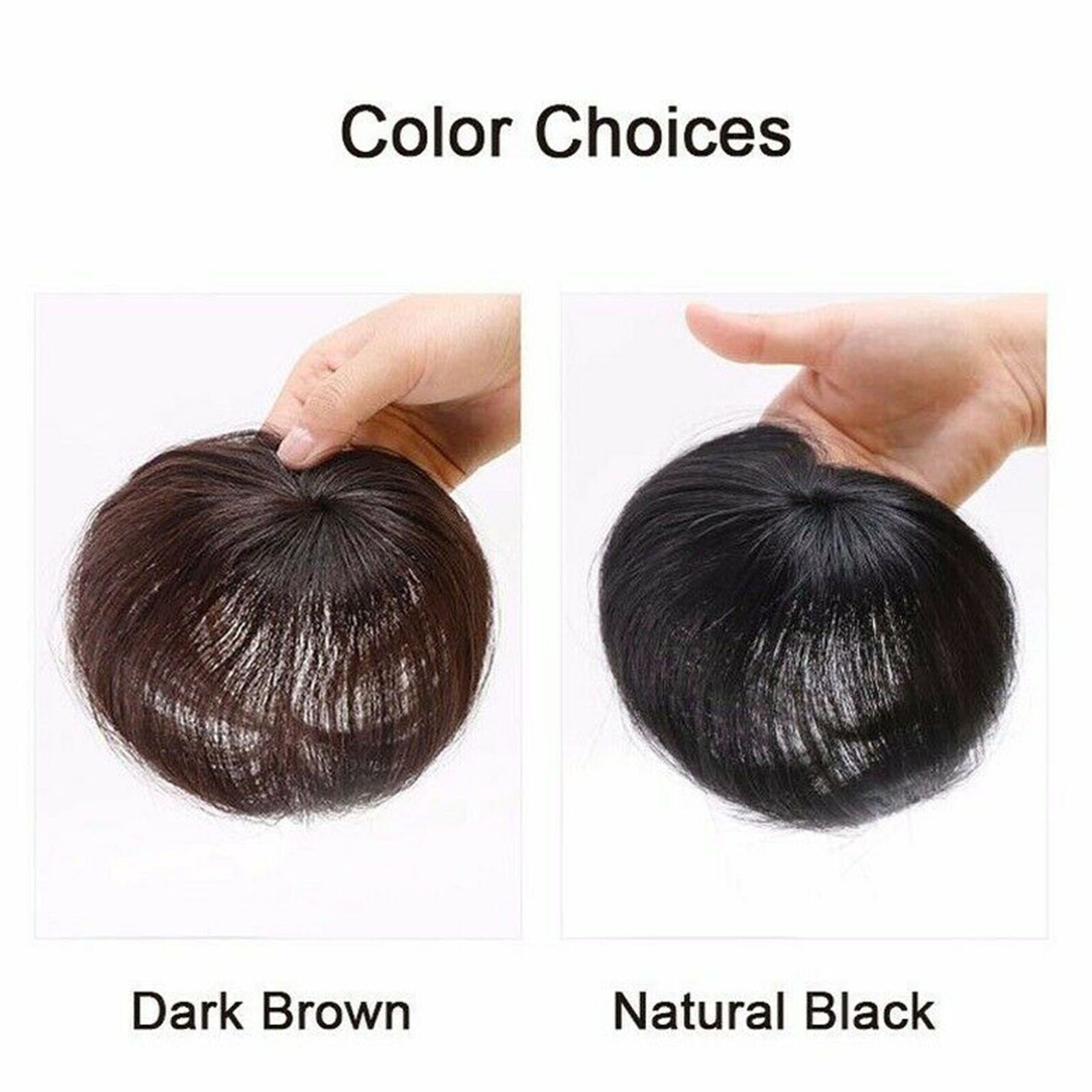 100% Human Hair Topper Clip in Hairpiece Wig Toupee Top Pieces Wigs for Women