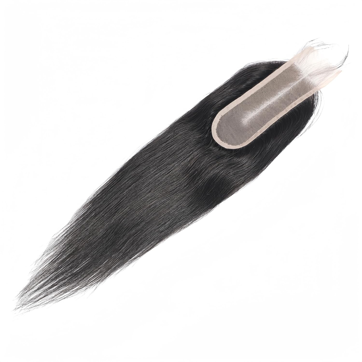 100% Remy Brazilian Straight Hair 2×6 Lace Closure Middle Part Bleached