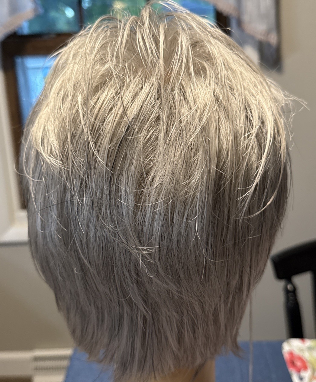 Envy Hope Medium Grey Short Stylish Synthetic Wig