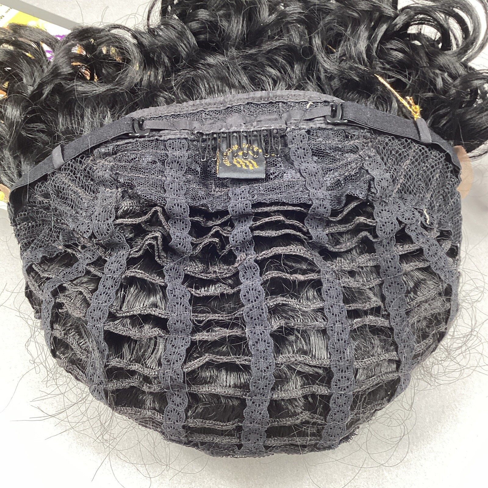 MLA69 #1B Off Black Short Wavy Synthetic Adjustable Free Part Lace Front Wig