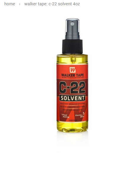 C-22 adhesive solvent by Walker Tape C22 Solvent 4 Oz Spray For Lace Wigs & Toup