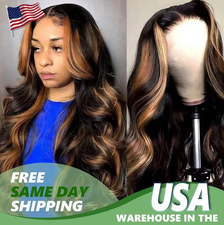 Brazilian Virgin Human Hair 5×5 Boyd Wave Human Hair Ombre 1B/30 Lace Front Wigs