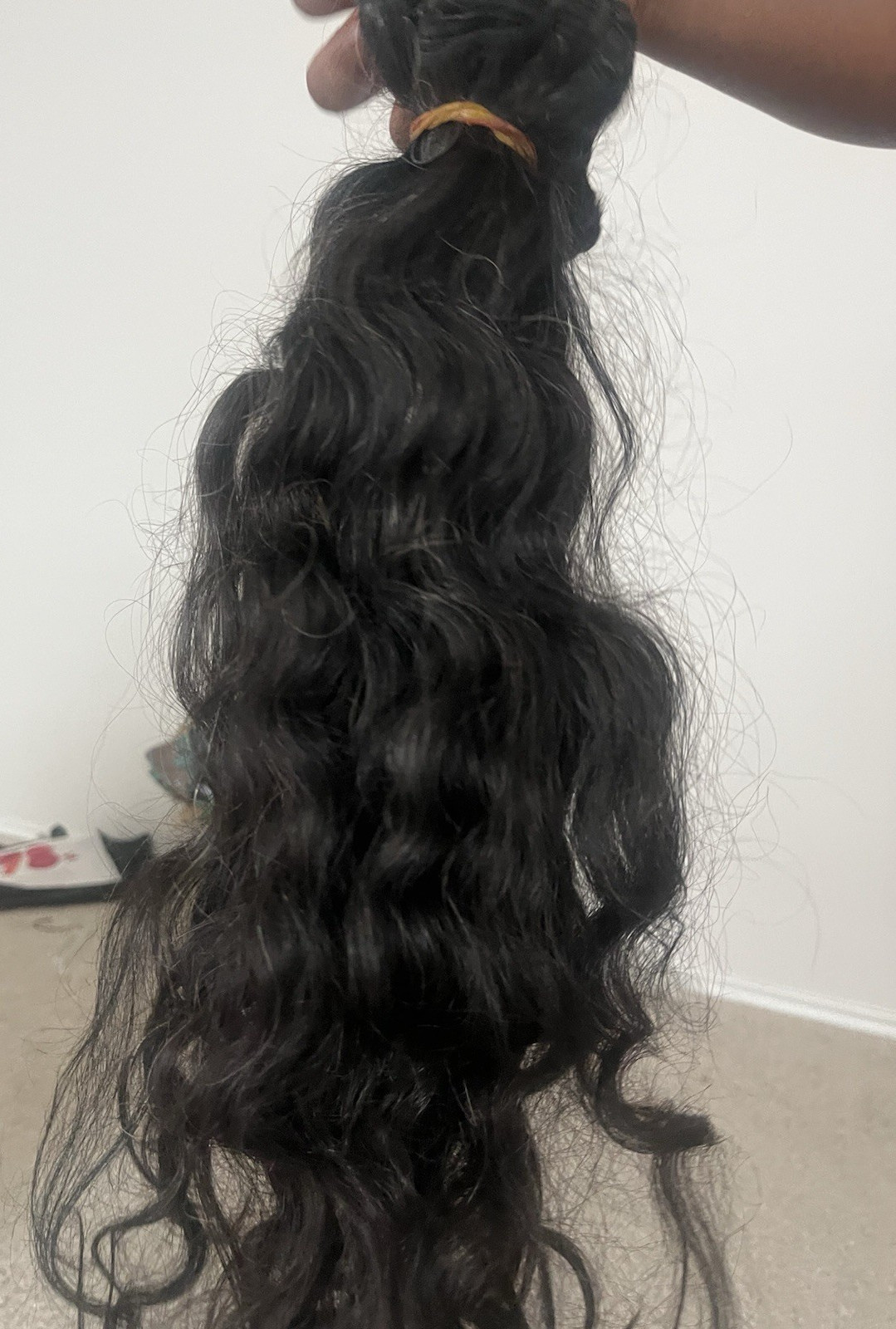 Human Hair Body Wave Wavy Weft Hair Extension Bundle Black 21-30 in