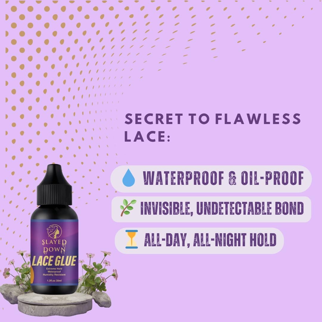 Extreme Hold Lace Glue for Wigs – Waterproof, Invisible Bonding, Water & Oil-…