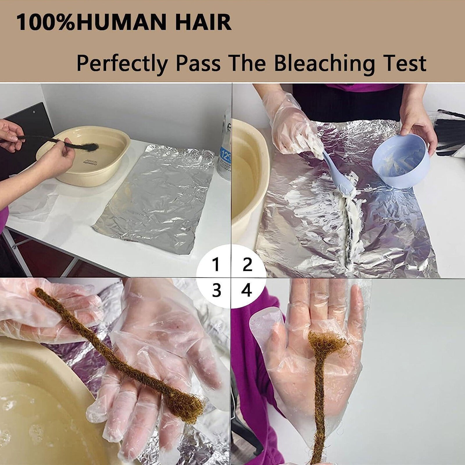 100% Real Human Hair Dreadlocks Extensions Crochet Braiding Hair Dreads Locs Men