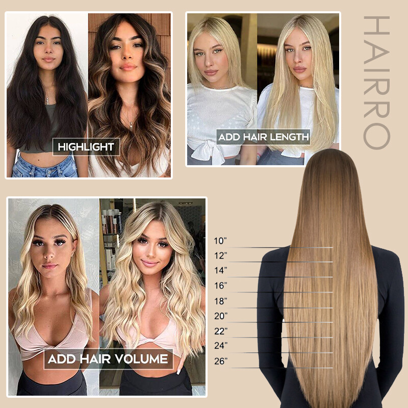 14″ Human Hair Extensions Tape In 100% Real Remy Hairpiece Full Head Thick& Soft