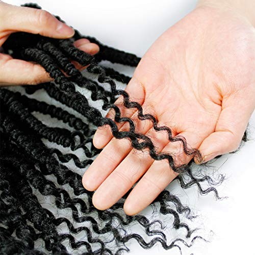 Bomb Twist Crochet Hair 14 Inch 6 Packs Mini Passion 14 Inch (Pack of 6) #1B