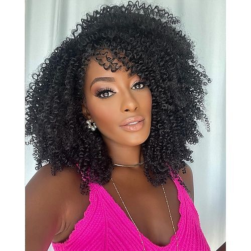 Short Curly Wig Afro Curly Wigs Kinky Curly Hair Wig Afro Wigs for Black Women
