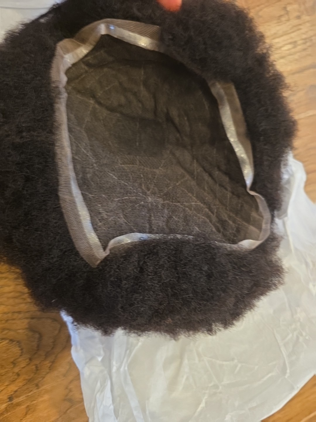 Afro Curly Full Lace Toupee African American Mens Toupee Human Hair 4mm wave