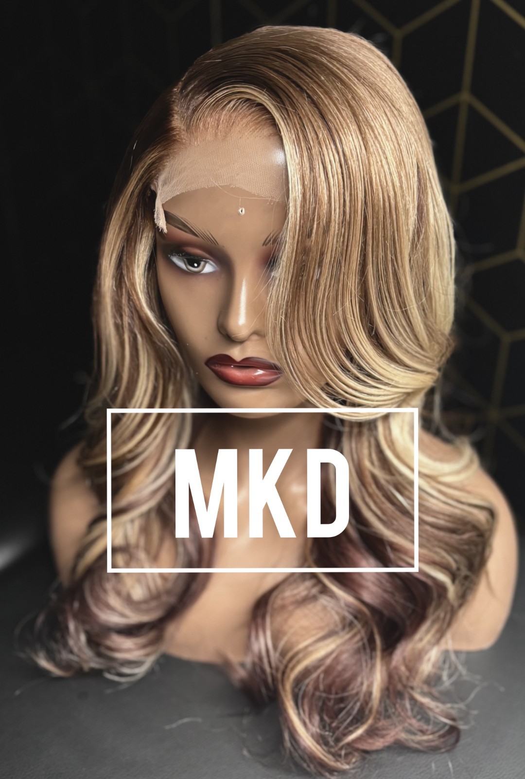 Glueless Lace Front Human Hair Wigs Custom Color 180% Density Remy BodyWave”