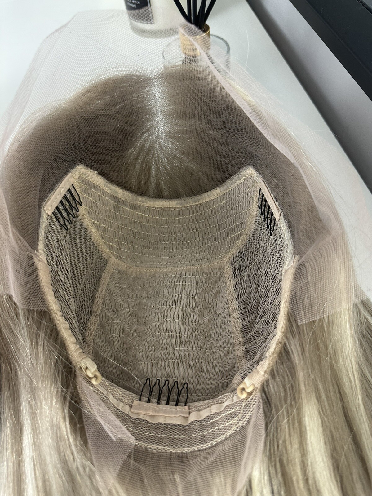 Balayage Highlight Biscuit Blonde 28” 100% Human Straight Long Hair Wig