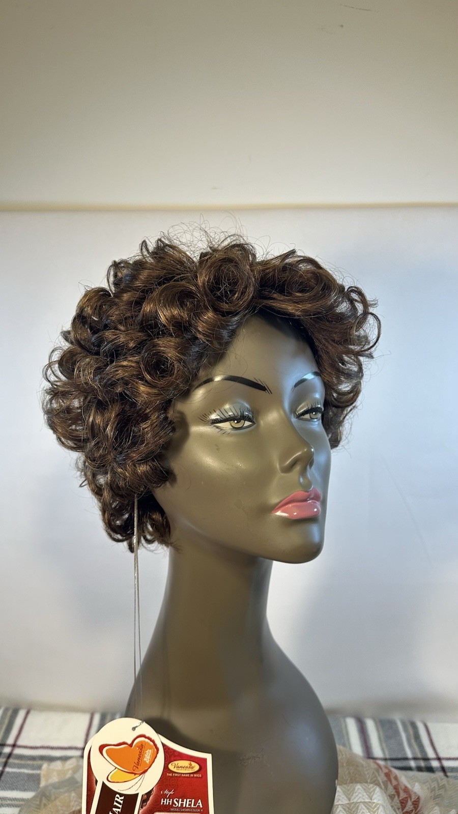 Vanessa HH Shela SP430 Short Curly Human Hair Wig Classic Cap Adjustable Strap