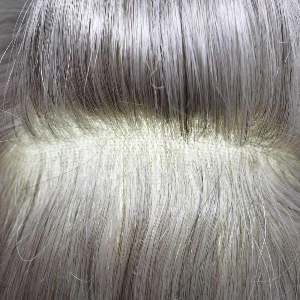 Mens Toupee Hairpiece Fine Mono Hair System Replacement Poly Skin Around Men Wig