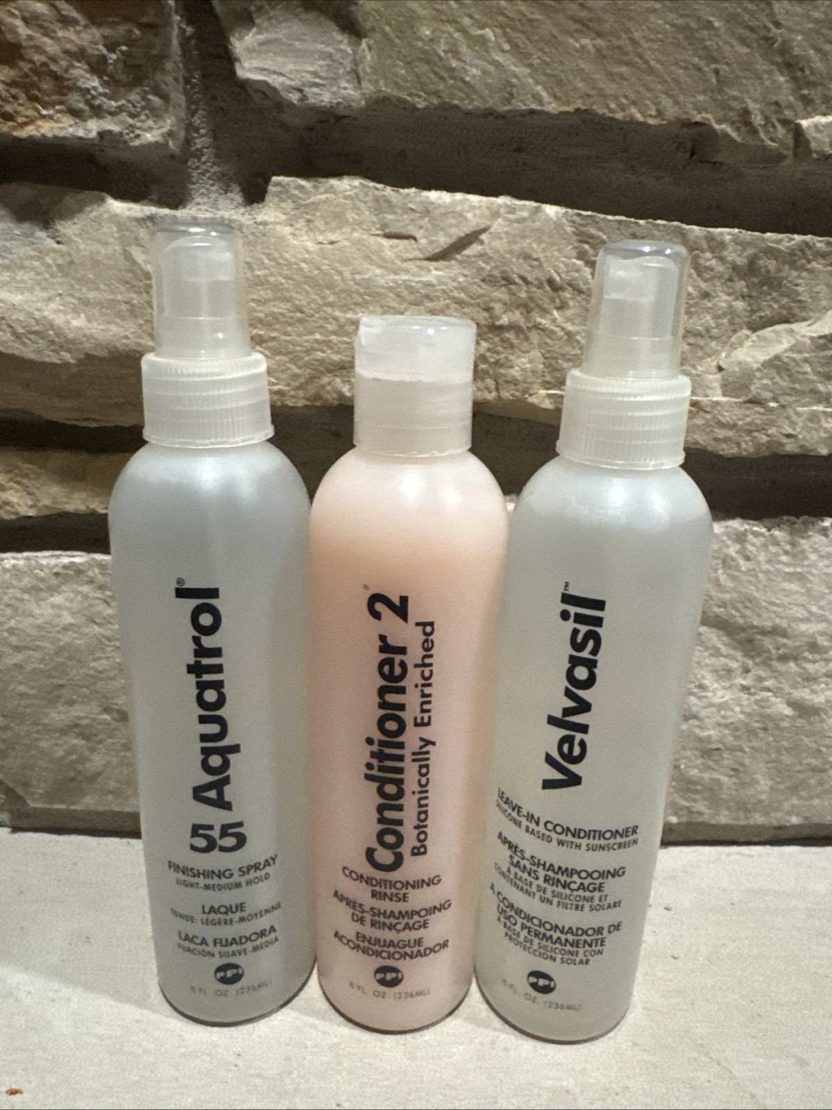 Lot of 3 PPI Products 8floz Aquatrol 55, Conditioner 2, Velvasil For Wigs ~NWOT