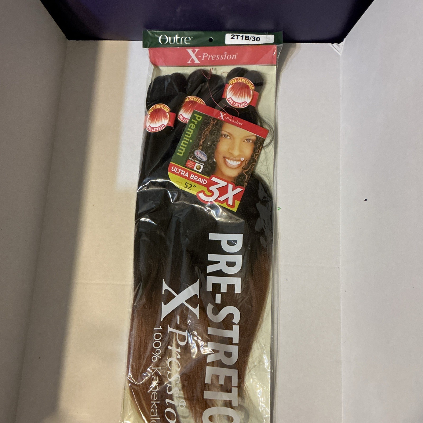 Outre X-Pression Pre-Stretched Synthetic Braid Extension 52in #2T1B/30