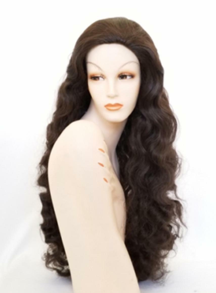 WOMENS 32″ LONG WAVY CURLY WIG NO BANGS STEPHANIE RENAISSANCE MEDIEVAL MOANA