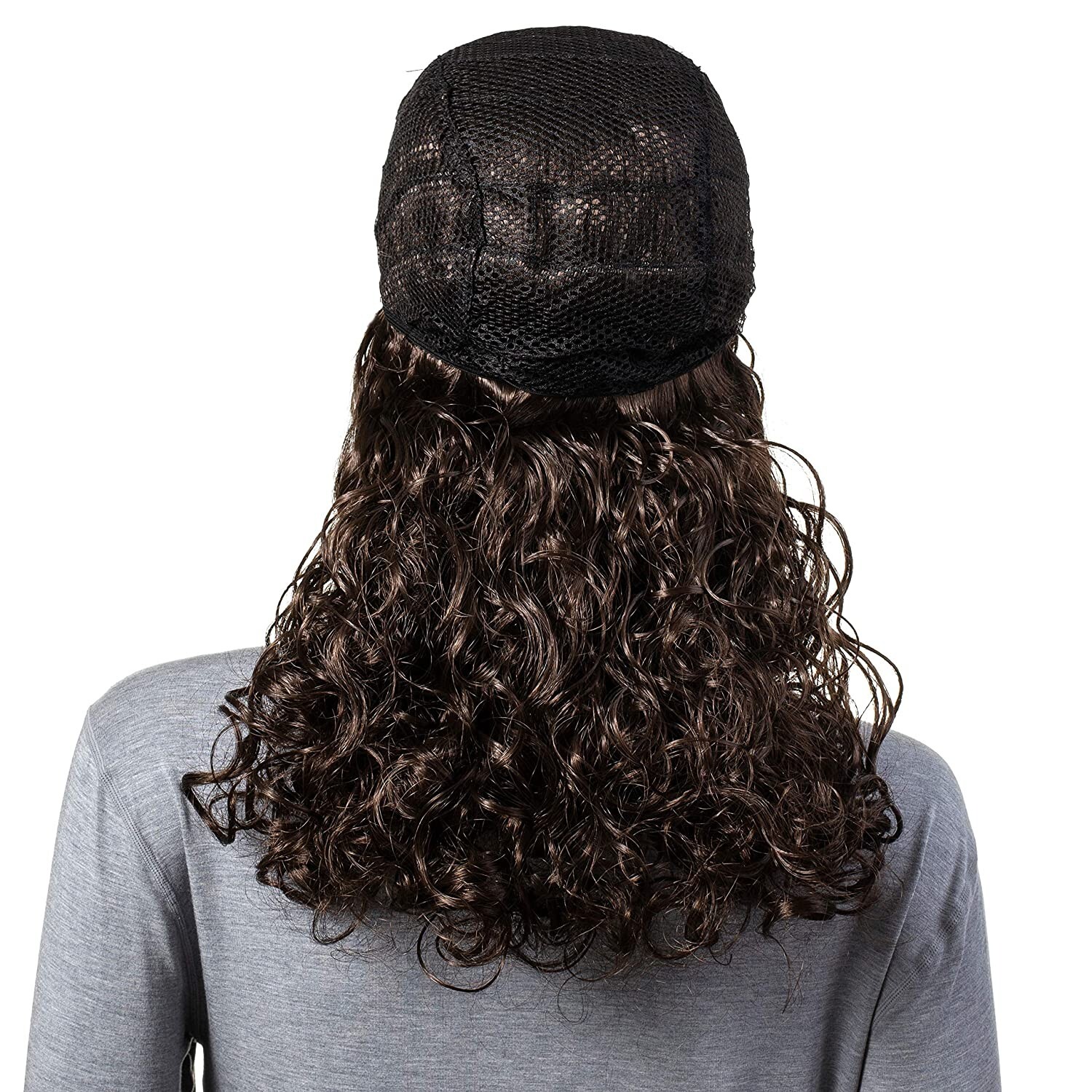Onedor Kids Long Curly Hair Halloween Cosplay Wig (Chocolate Brown Brunette)