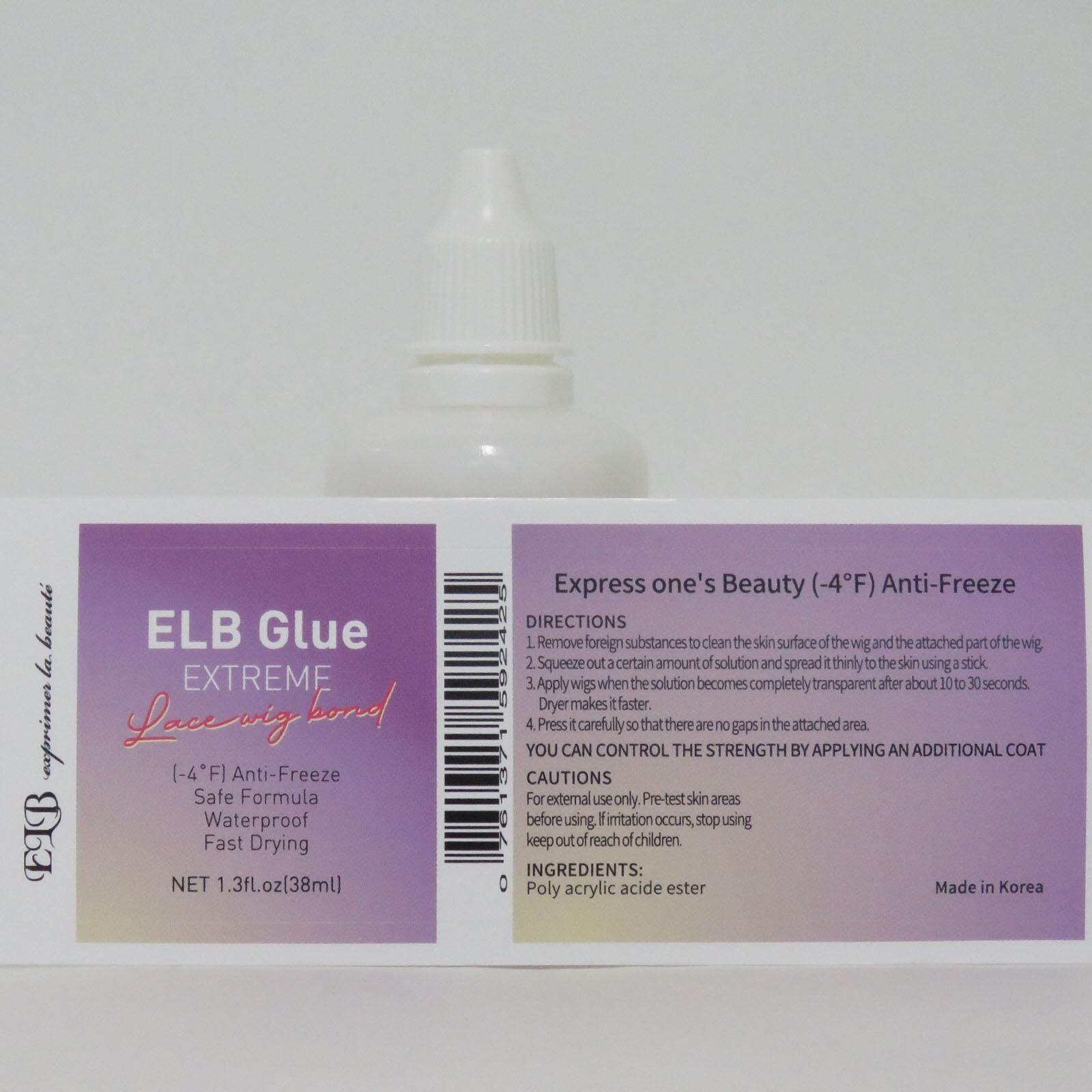 Hair Lace Wig Glue Extension Bond White 1.3 oz / Not Frozen in Winter /ELB Glue