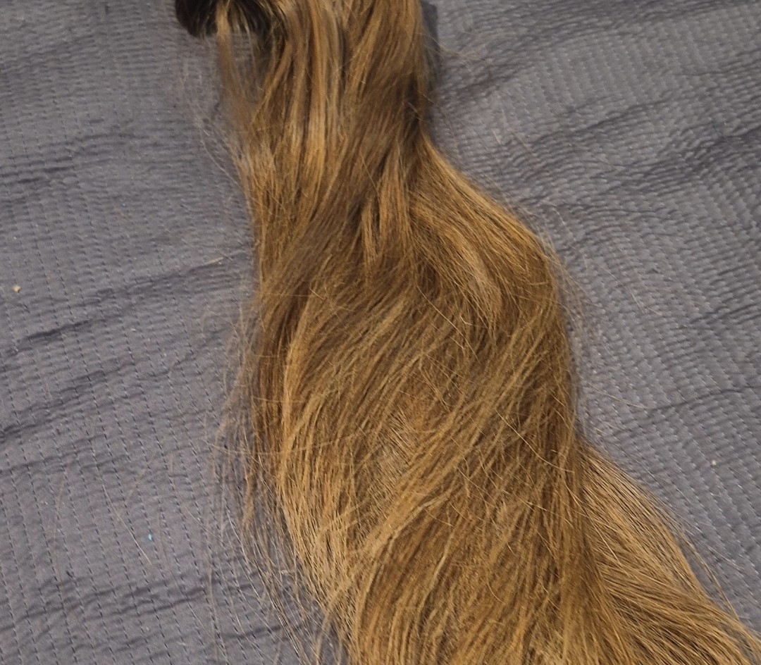 Human Hair Weft Extension Straight Medium/Brown 20-22 inchs