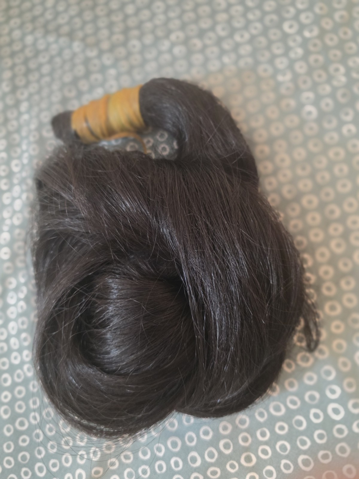 Black Real Human Hair Straight Asian Ponytail 52 inches 201.4g 1pc