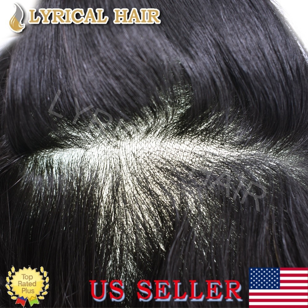 0.06mm Ultra Thin Skin PU Men Toupee V-looped Undetectable Human Hairpiece Syste