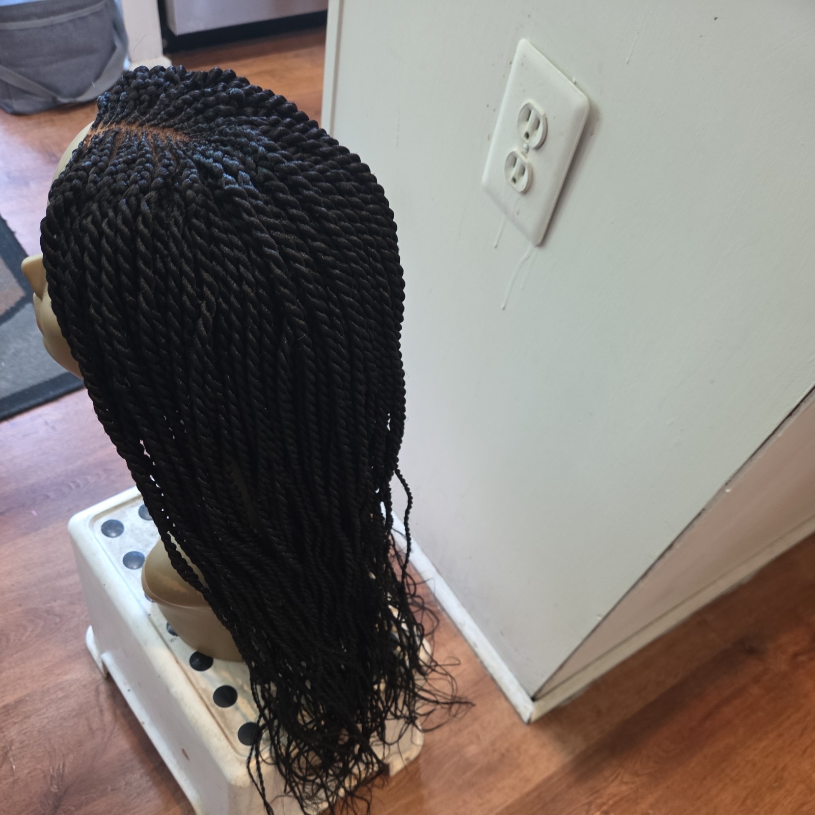 Braided Wig For Black Women Cornrow Braids Lace Front Synthetic Fiber