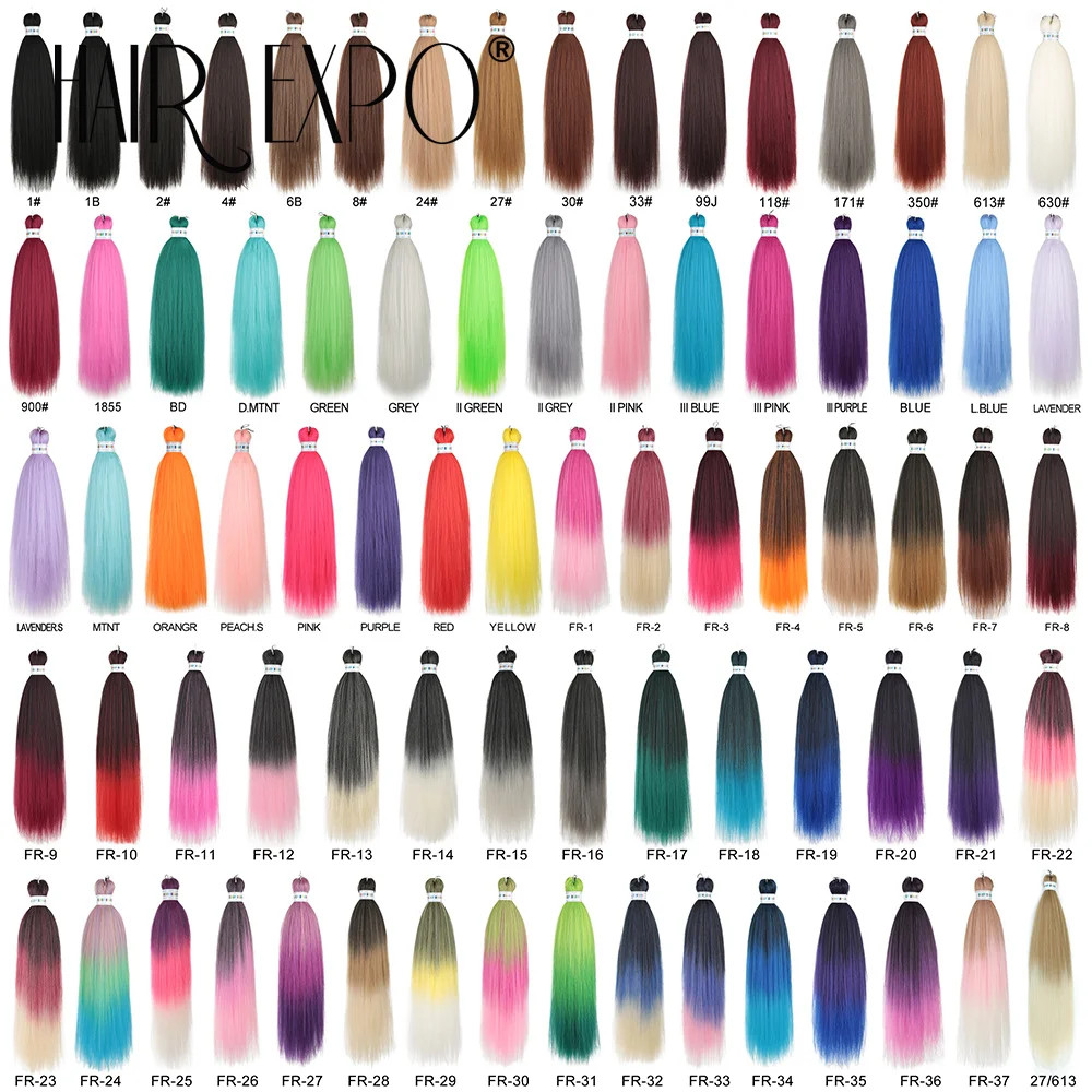 26Inch Easy Braids Synthetic Hair Colorful Pre Stretched Extensions Jumbo Ombre
