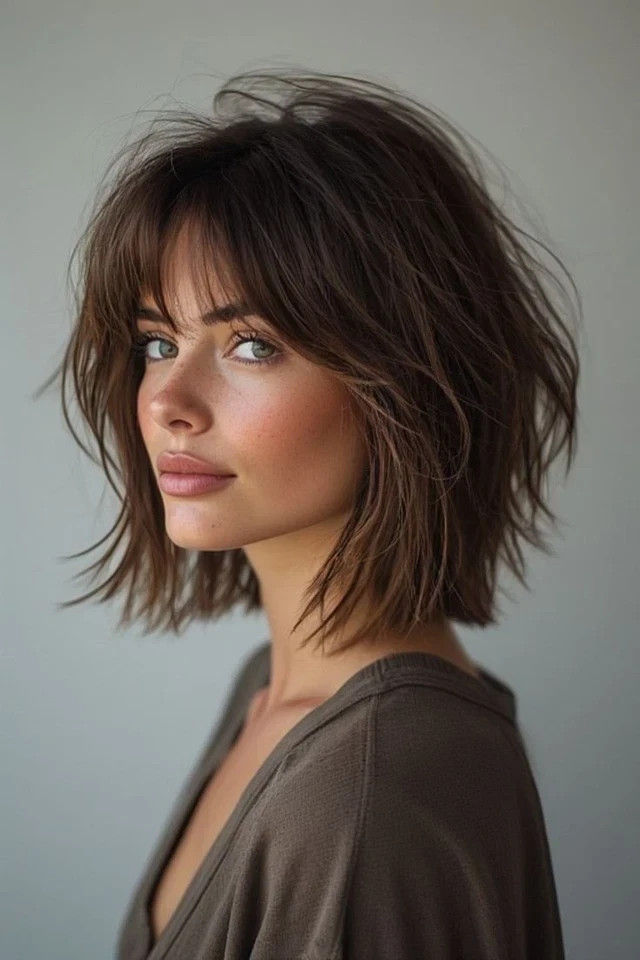 Real Human Hair New Fashion Gorgeous Long Natural Brown Wavy Women’s Wigs 14InRe