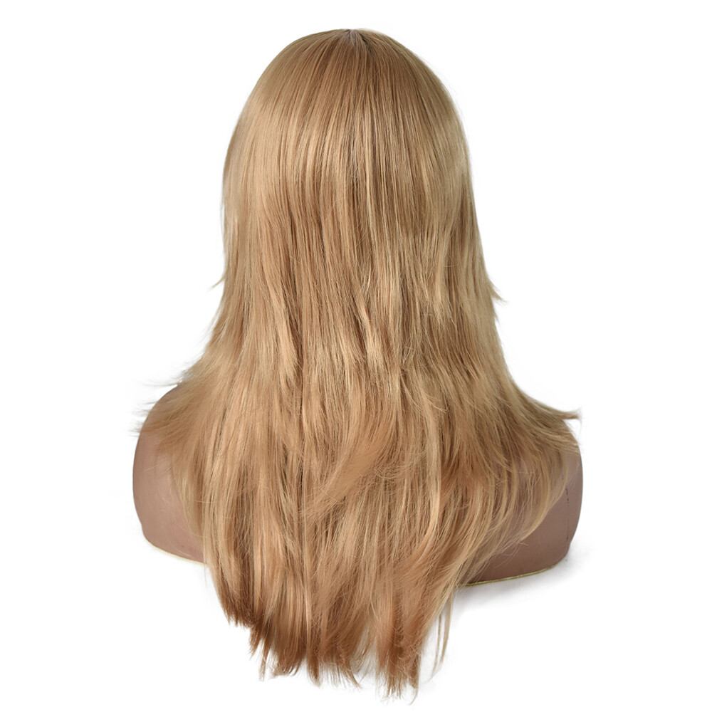 Layered Long Synthetic Hair Machine Made Wig for Women Premium Quality Natural