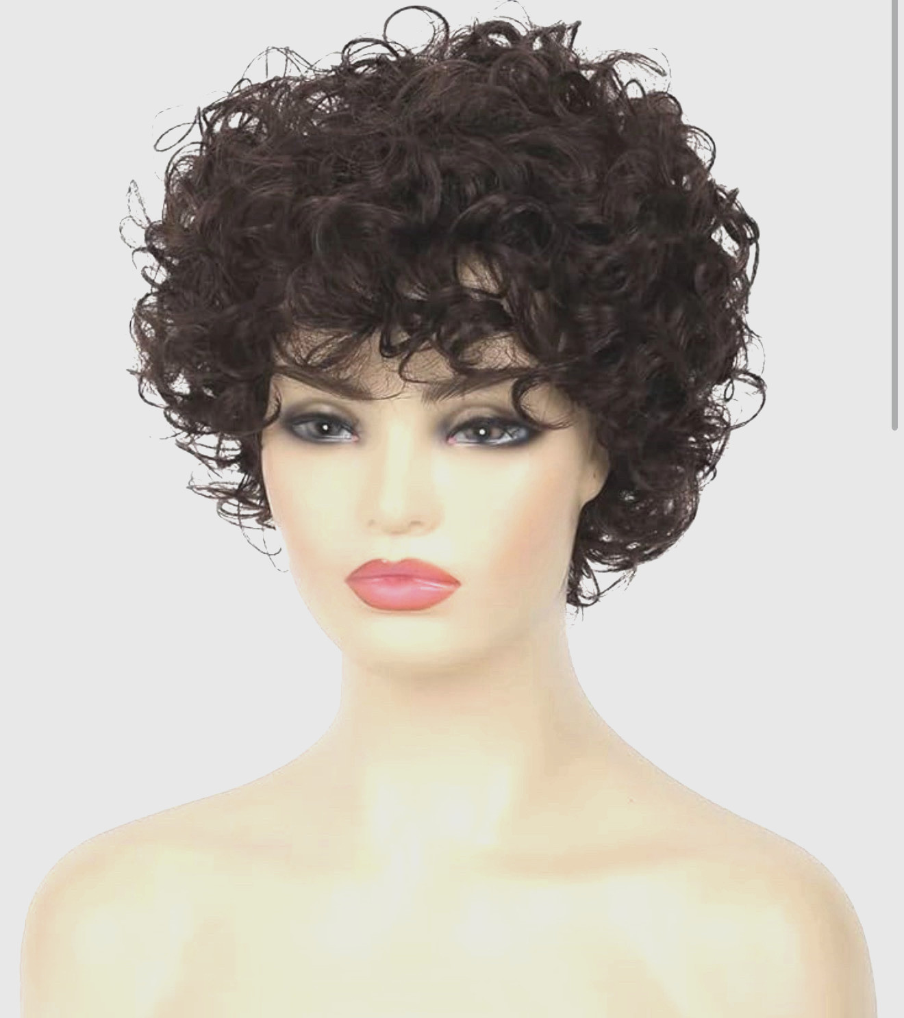 Baruisi Short Curly Wavy Blonde Brown Wigs For Women Natural Looking Synthetic..