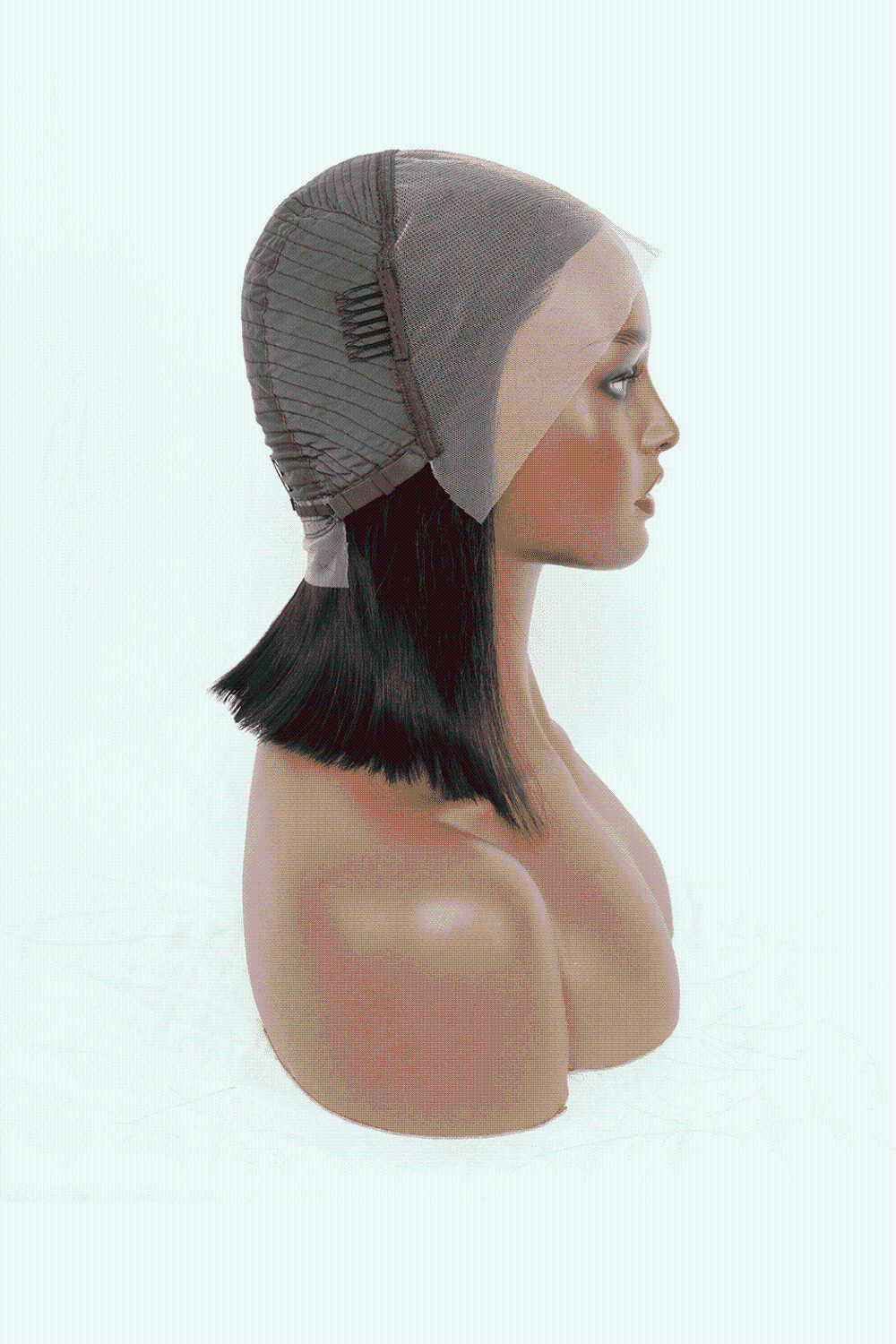 12″ 140g Lace Front Wigs Human Hair in Natural Color 150% Density