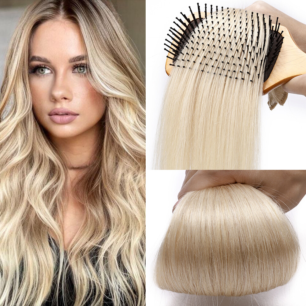 CLEARANCE 100% Human Hair Seamless Clip in Remy Hair Extensions Full Head 18″70g
