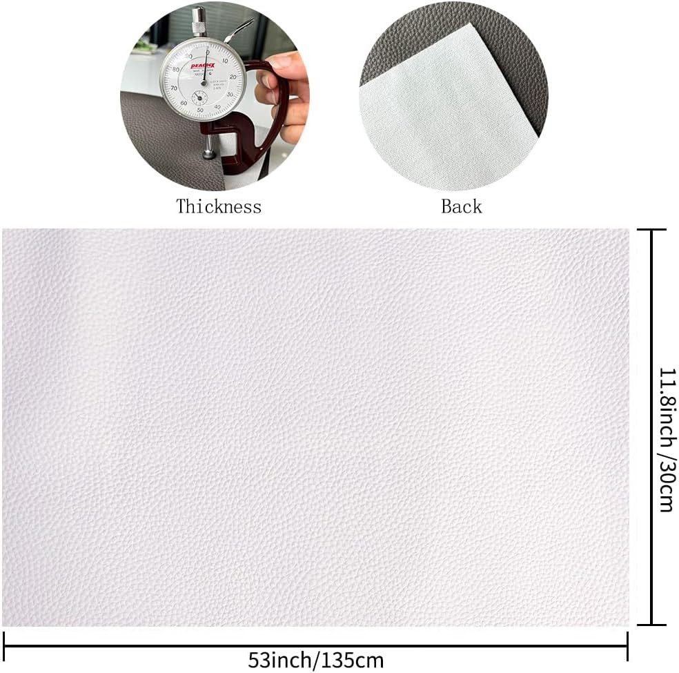 Lychee Texture Vinyl Solid Color Faux Leather Fabric for Hair Bows Jewelry Makin
