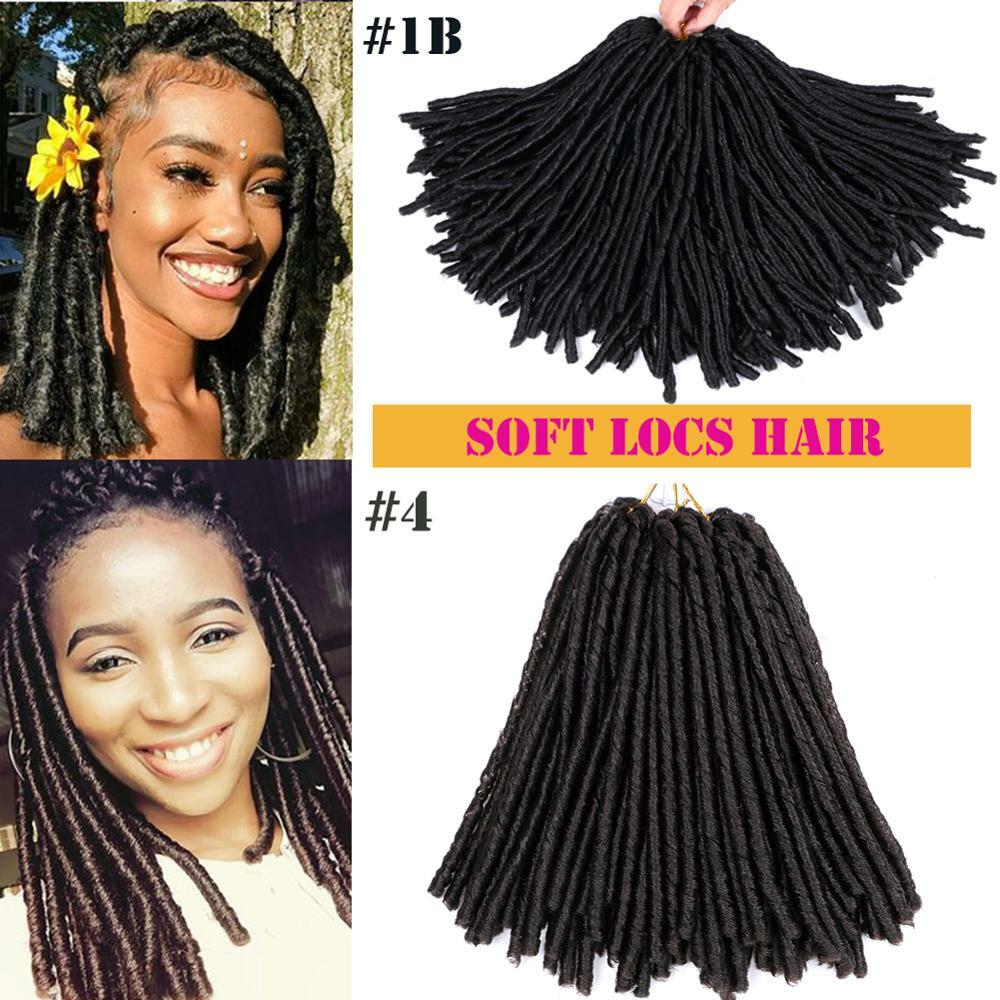 14 Inch Soft Faux Locs Crochet Hair Soft locs Synthetic Braiding Hair Extensions