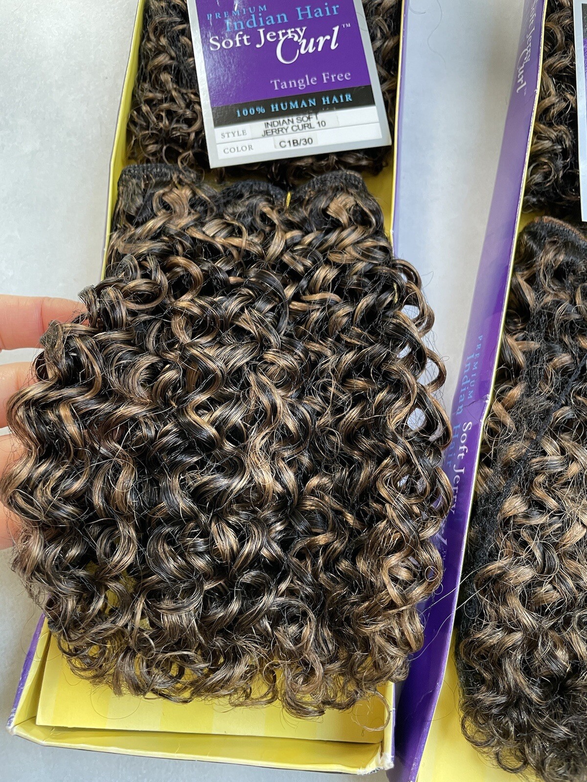 100% Human Hair for Weaving by Outre, Soft Jerry Curl, Premium Indian Hair 1B/30