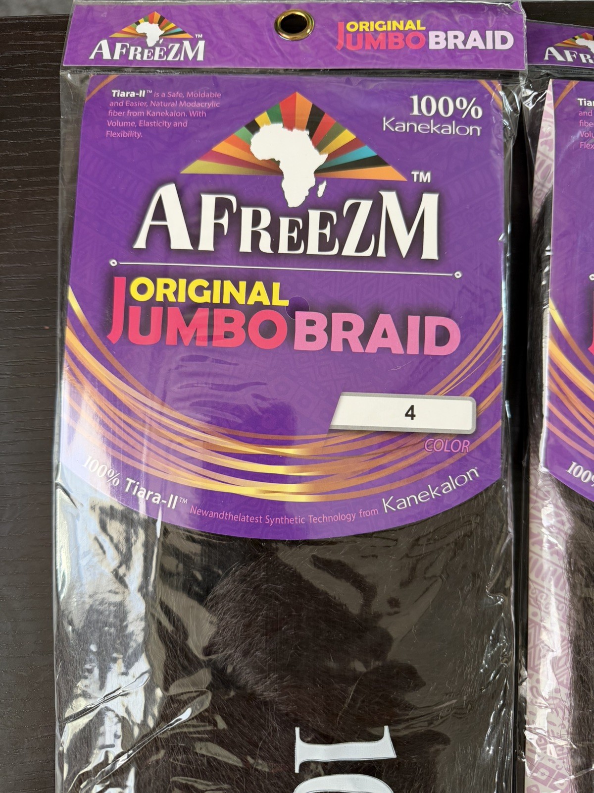 AFREEZM Kanekalon Jumbo Braiding Hair #4 Synthetic NWT 2 for the price of 1