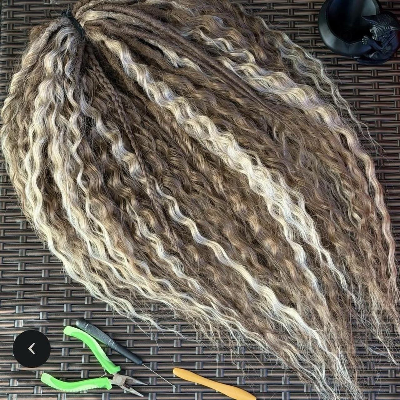 Handmade DE Push-Up Curly Dreads Set, 50 DE, 23 in, Full Head, Exclusive