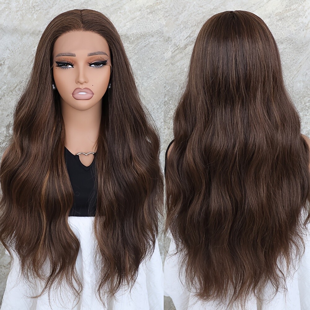 613 Blonde Lace Front Wigs Synthetic Glueless Brown Highlight Soft As Human Hair