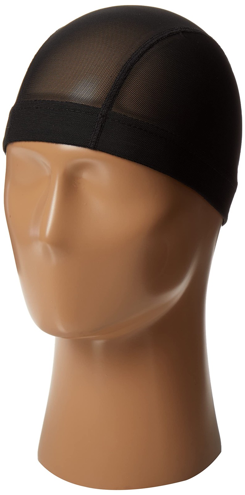 Black U Part Wig Japanese Swim Cap Style Breathable Mesh Dome Cap Affordable