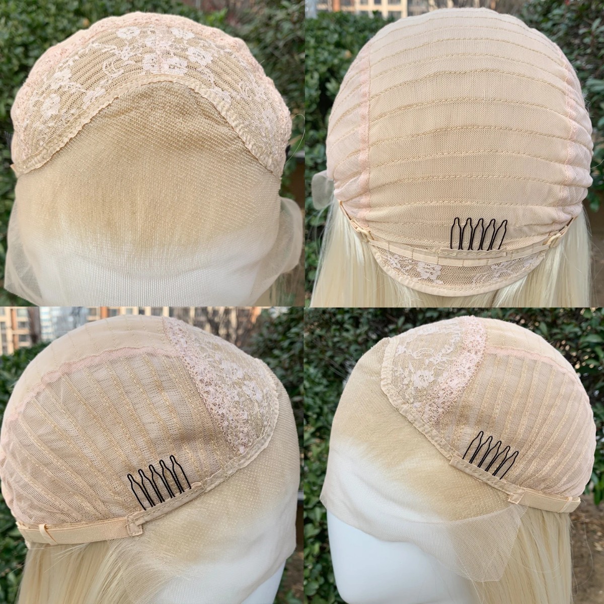 Lace Frontal Wig Bleach blonde Pre Plucked Long Straight Synthetic Hair