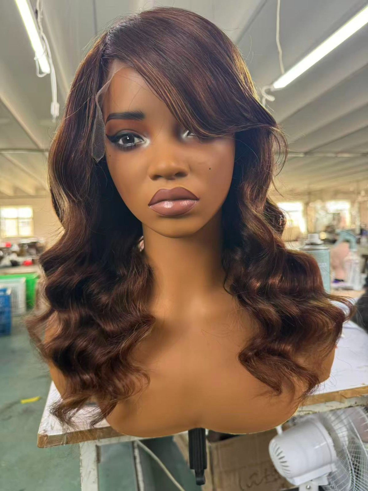 6*9 16in loose body wave hd highlights color wig 200% density 100% Human Hair