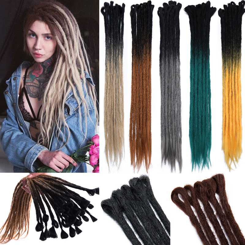 Multi-Color Synthetic Soft Dread Locks Crochet Braid Braiding Hair Extensions US