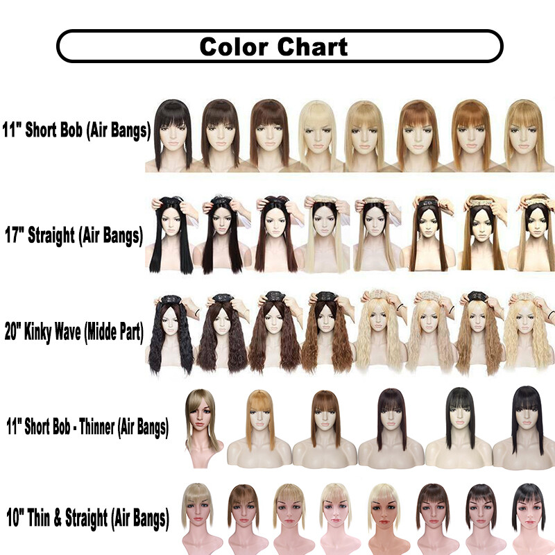 Topper Piece Clip In Hair Top Toupee Silk Wigs Hairpiece Real AS Human with Bang