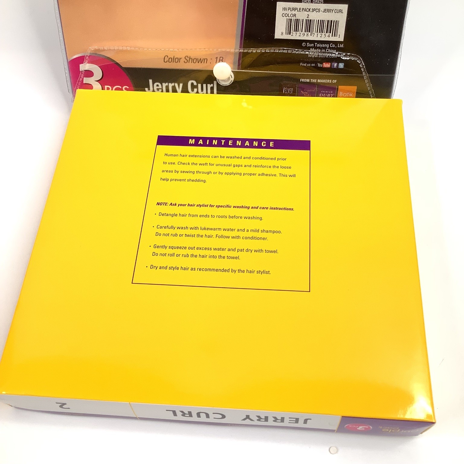 Outre Premium Purple Pack Jerry Curl Hair Extensions Color 2 3PCS