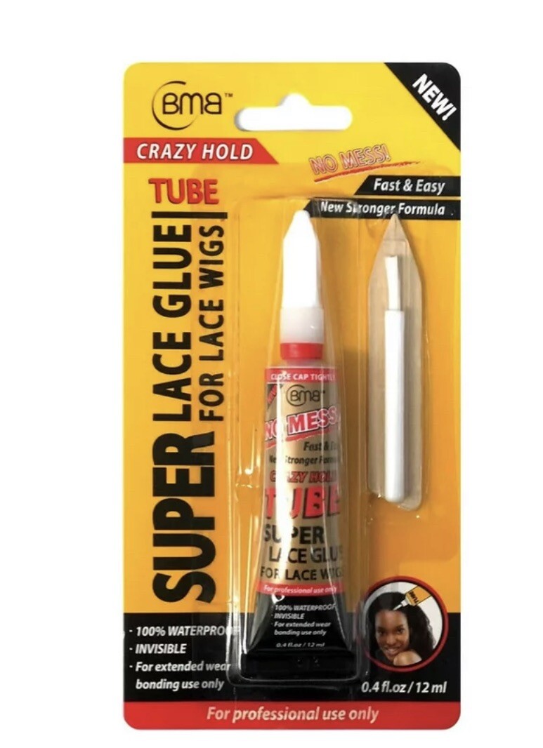 2Pc BMB Super Lace Glue Tube For Lace Wigs Crazy Hold 100% Waterproof Glue 0.4fl